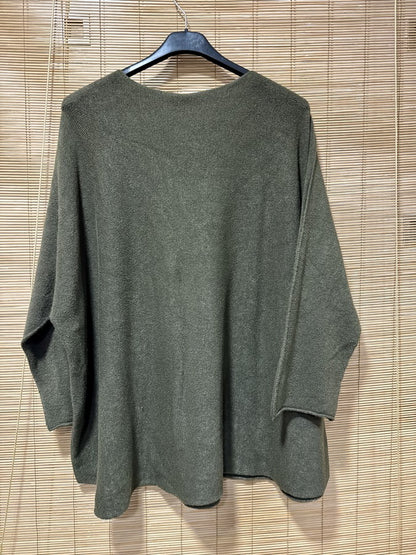 Pull chauve-souris kaki