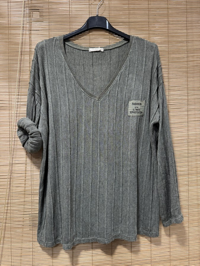 T-shirt manches longues FASHION kaki