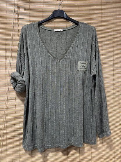 T-shirt manches longues FASHION kaki