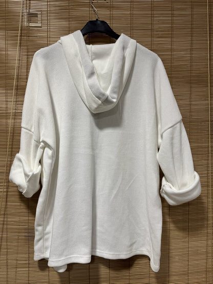 Gilet zippé velours blanc lacets léopard