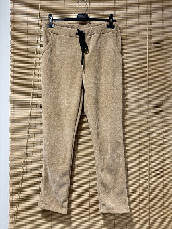 Jogging velours camel