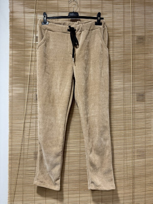 Jogging velours camel