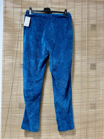 Jogging velours bleu pétrole