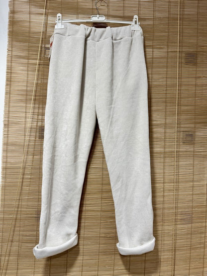 Jogging velours écru