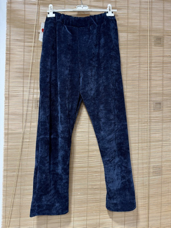 Jogging velours bleu marine