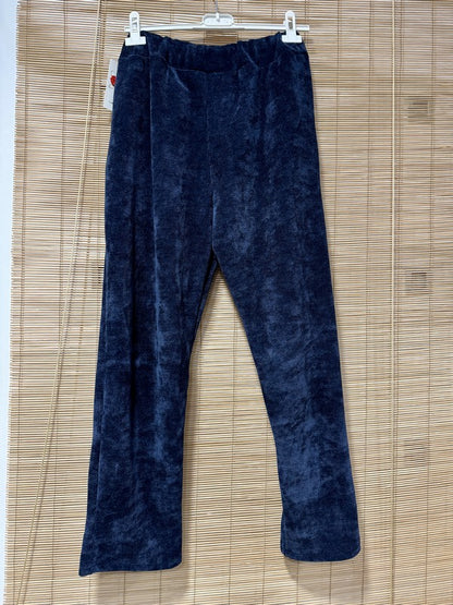 Jogging velours bleu marine