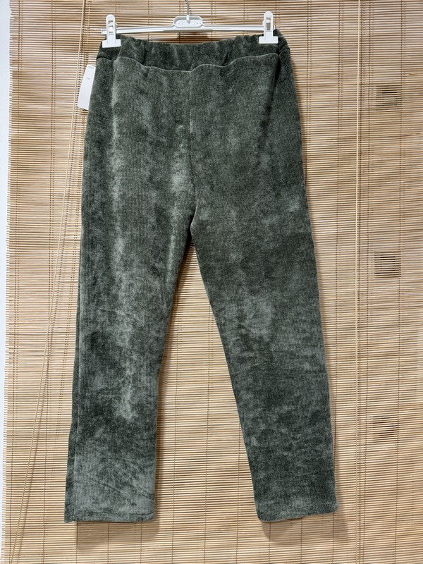 Jogging velours kaki