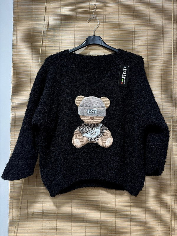 Pull doudou Nounours noir