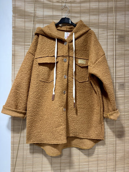 Manteau Teddy camel