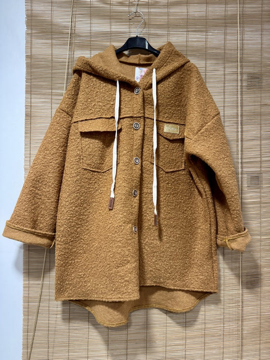 Manteau Teddy camel