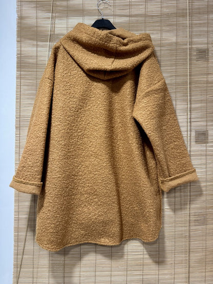 Manteau Teddy camel