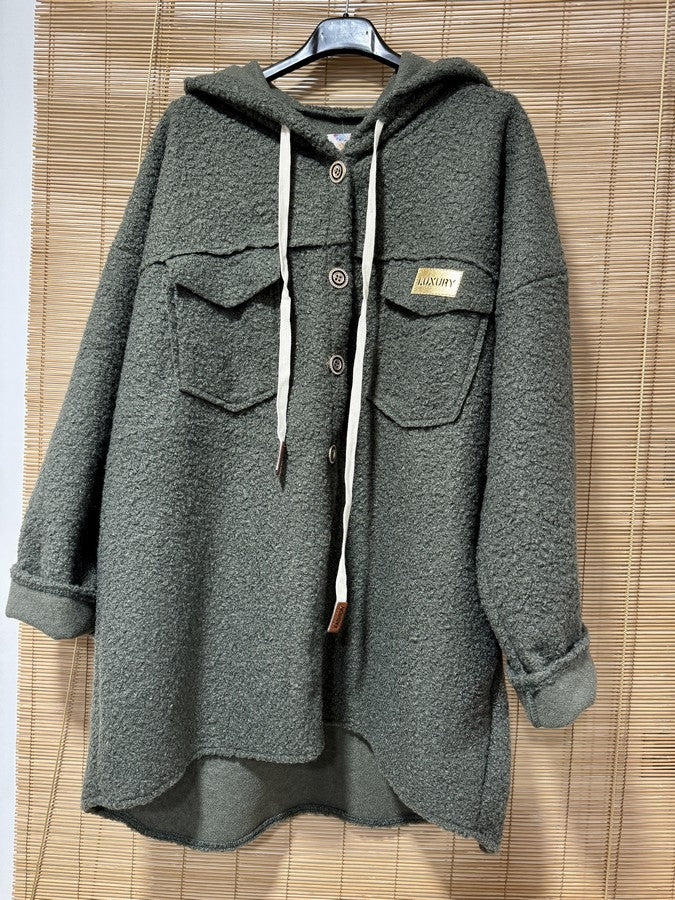Manteau Teddy kaki