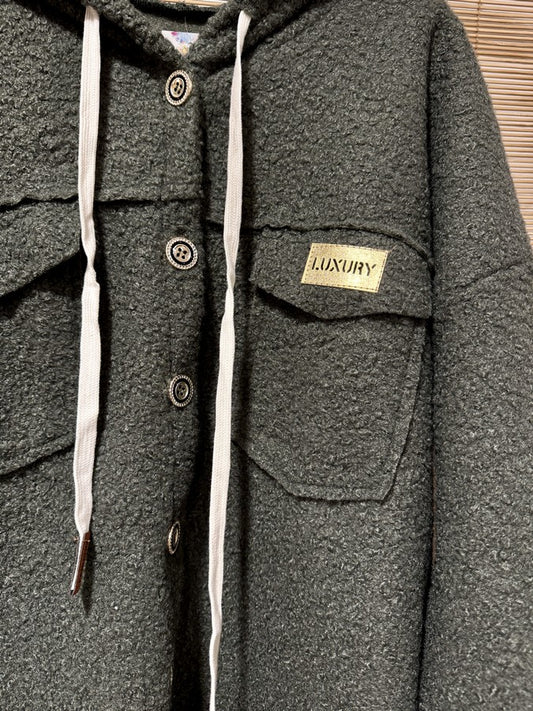 Manteau Teddy kaki