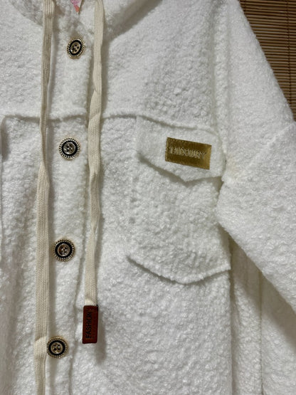 Manteau Teddy blanc