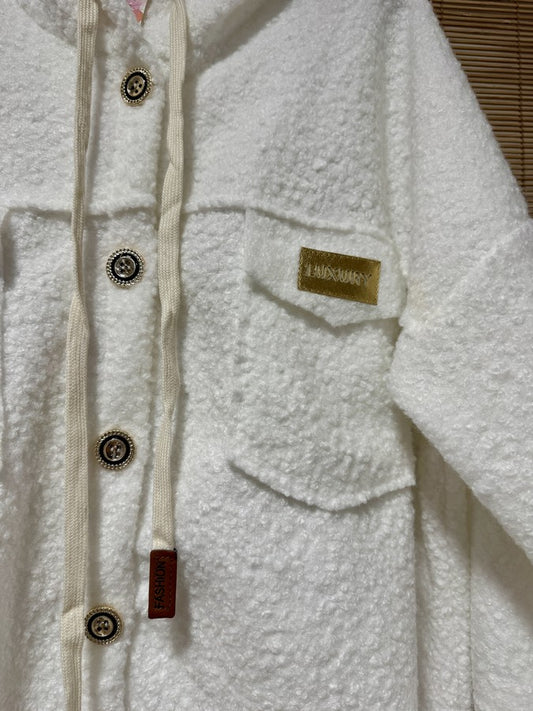 Manteau Teddy blanc
