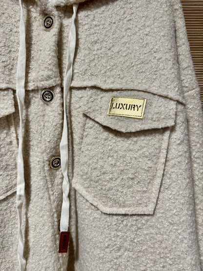 Manteau Teddy écru