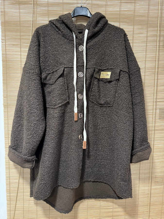 Manteau Teddy marron