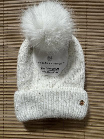 Bonnet femme MANOUKIAN ou GERARD PASQUIER blanc chiné