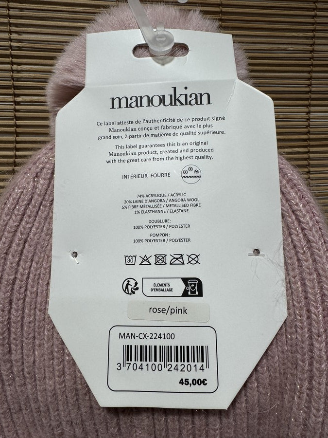 Bonnet femme MANOUKIAN ou GERARD PASQUIER rose