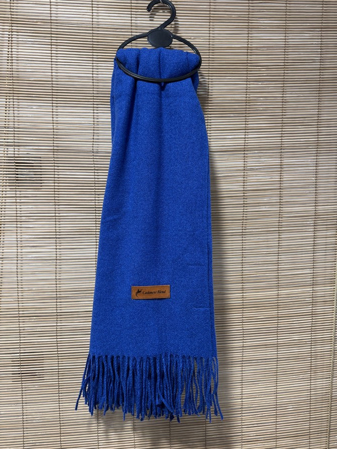 Echarpe laine/cachemire bleu roi