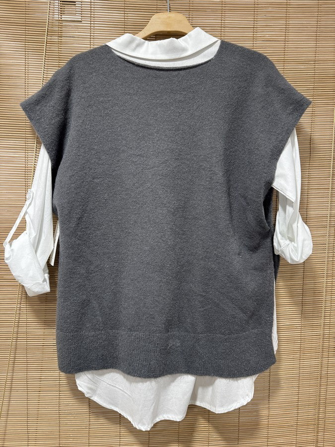 Pull débardeur anthracite