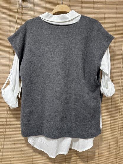 Pull débardeur anthracite