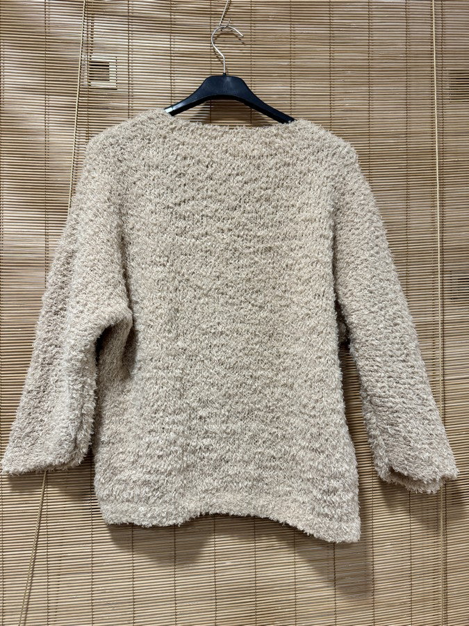 Pull doudou nounours beige