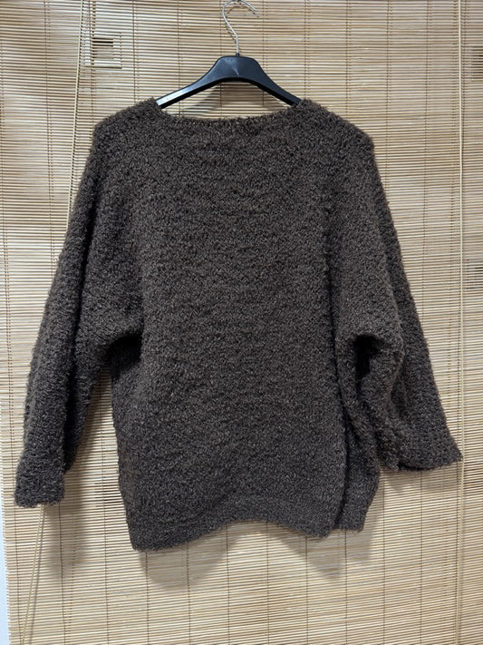 Pull doudou nounours marron