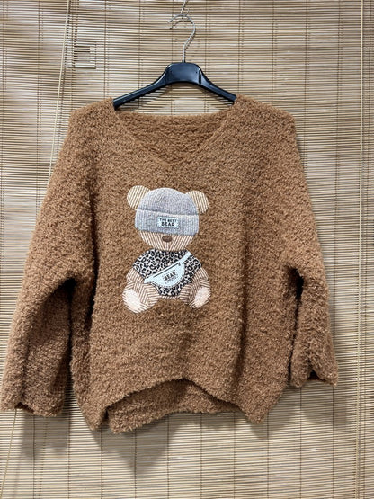 Pull doudou nounours camel