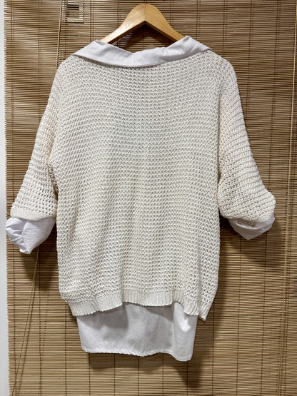 Pull ajouré The Tote Bag écru