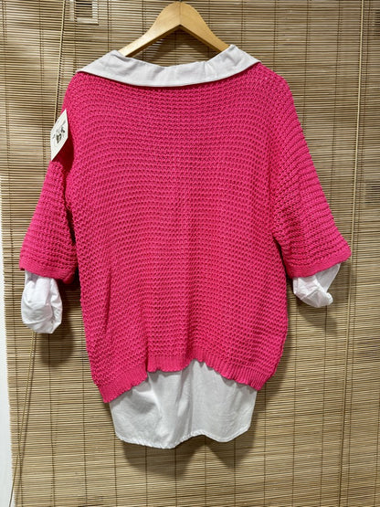 Pull ajouré The Tote Bag rose