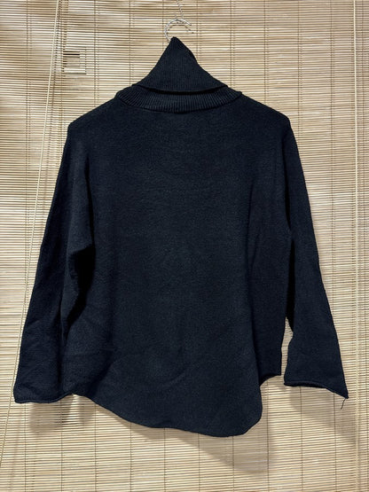 Pull col roulé noir