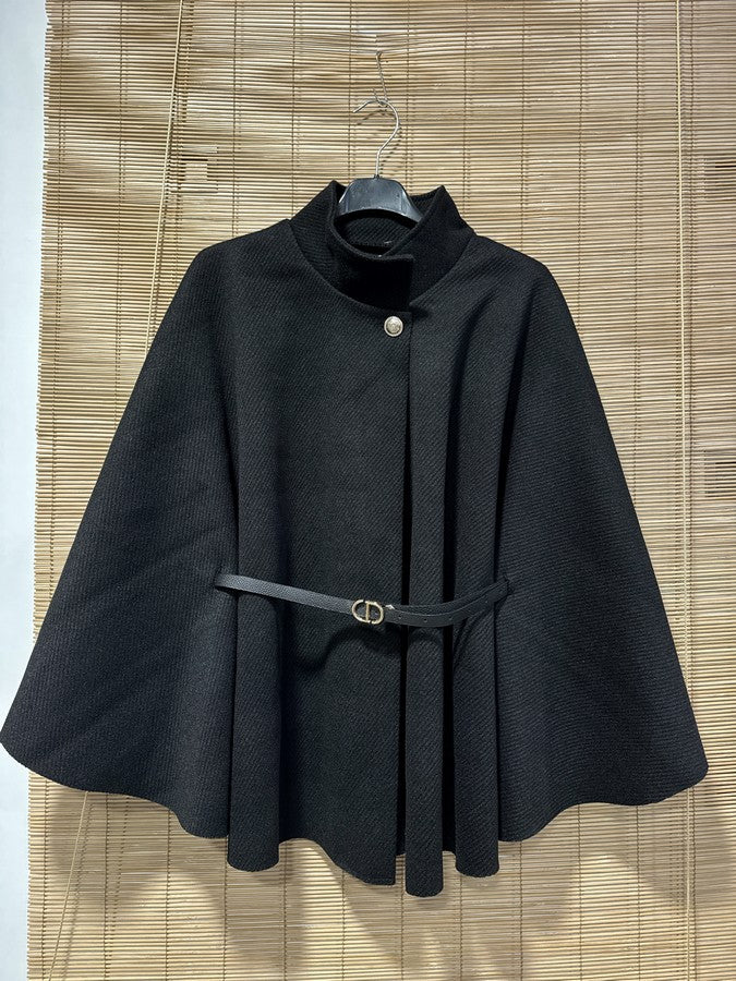 Blouson cape noir du 36 au 44