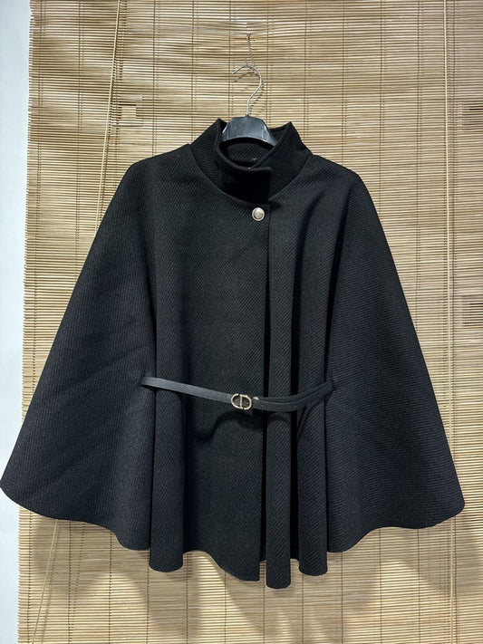 Blouson cape noir du 36 au 44