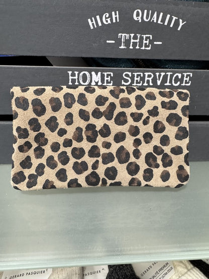 Porte-monnaie en cuir léopard
