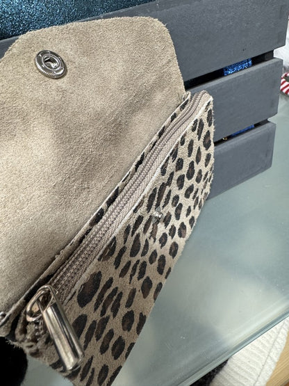 Porte-monnaie en cuir léopard