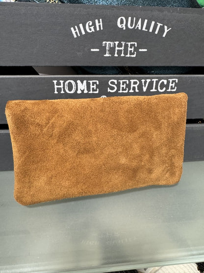 Porte-monnaie en cuir camel