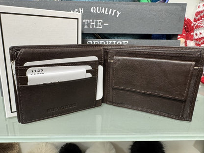 Portefeuille homme en cuir marron