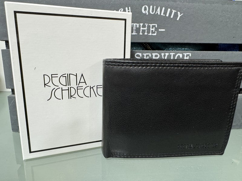 Portefeuille homme en cuir noir