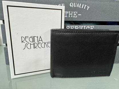 Portefeuille homme en cuir noir