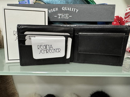 Portefeuille homme en cuir noir