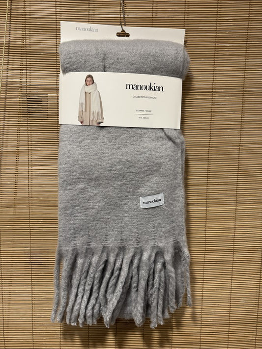 Echarpe plaid MANOUKIAN grise