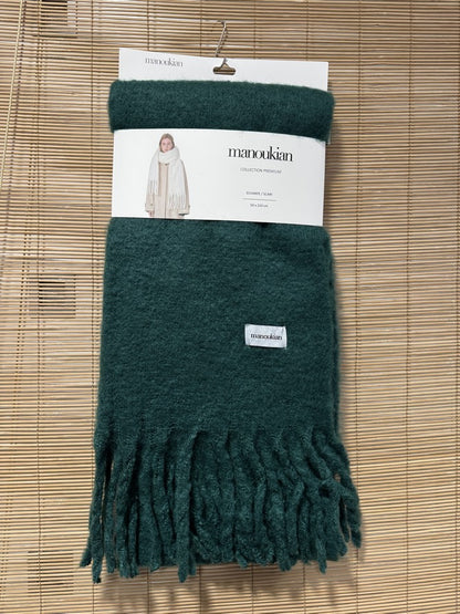 Echarpe plaid MANOUKIAN vert sapin