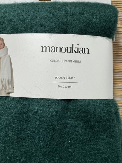 Echarpe plaid MANOUKIAN vert sapin