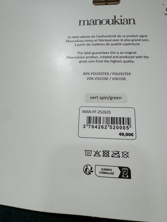 Echarpe plaid MANOUKIAN vert sapin