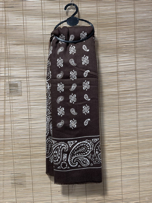 Foulard bandana marron