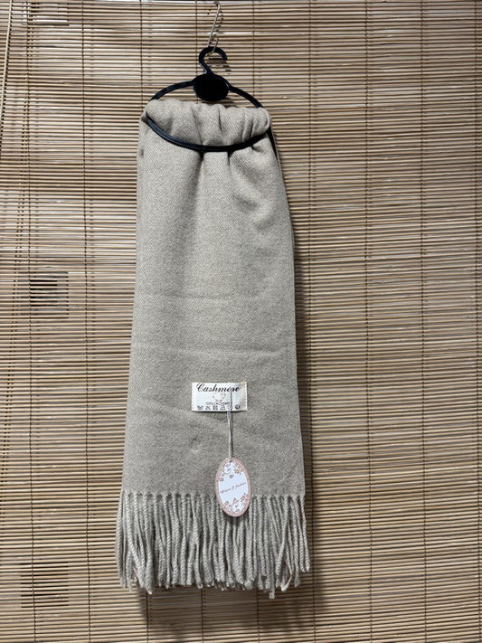Echarpe mixte 100% cachemire beige