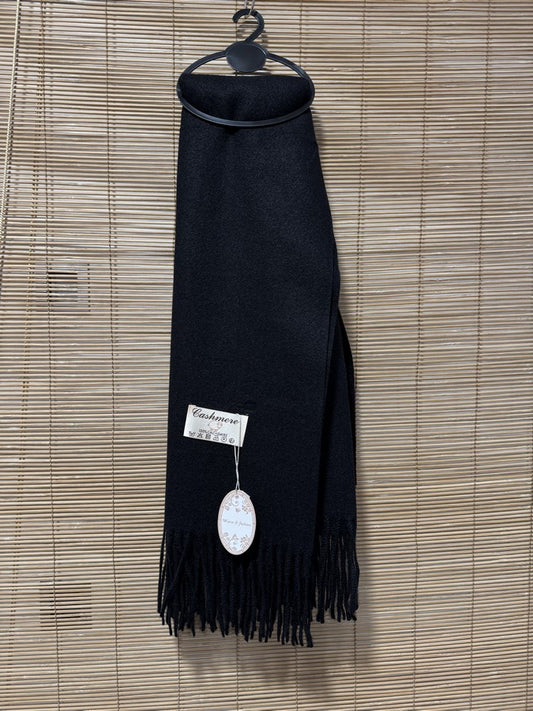 Echarpe mixte 100% cachemire noir