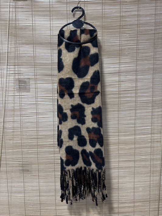 Echarpe léopard camel