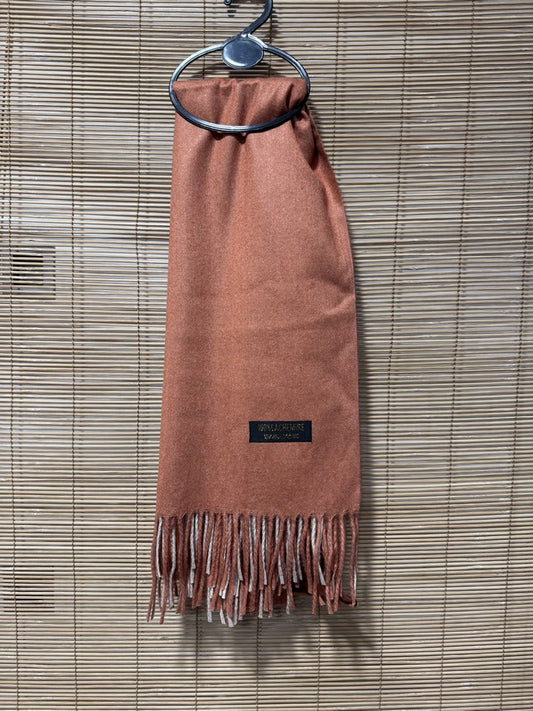 Echarpe 100% cachemire bicolore rouille